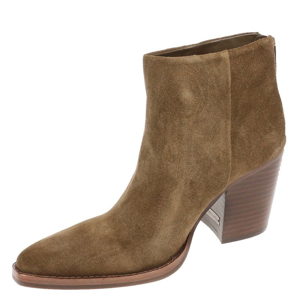 Vince Camuto Polellah Women's Leather Brown Cocoa Pointed Toe Bootie Size 6 - Picture 2 of 6